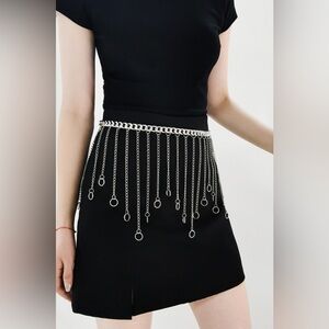Fringe Chain Alloy Belt